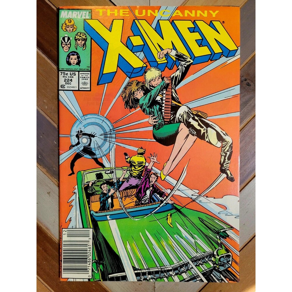X-Men #224 FN (Marvel 1987) Newsstand! Rogue, Storm, Forge! Claremont, Silvestri